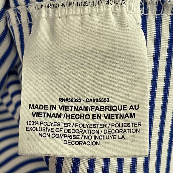 Nike Golf Performance Dri Fit Polo Shirt Mens Medium Striped Short Sleeve Logo - Picture 9 of 11